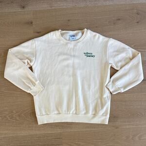 Frenshe Sweatshirt Be Present Stay Grounded Merch Size M in Cream Green